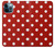 W2951 Red Polka Dots Hard Case and Leather Flip Case For iPhone 12 Pro Max