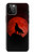 W2955 Wolf Howling Red Moon Hard Case and Leather Flip Case For iPhone 12 Pro Max