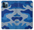 W2958 Army Blue Camo Camouflage Hard Case and Leather Flip Case For iPhone 12 Pro Max