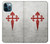 W3200 Order of Santiago Cross of Saint James Hard Case and Leather Flip Case For iPhone 12 Pro Max