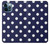 W3533 Blue Polka Dot Hard Case and Leather Flip Case For iPhone 12 Pro Max