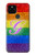 W2899 Rainbow LGBT Gay Pride Flag Hard Case and Leather Flip Case For Google Pixel 5