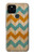 W3033 Vintage Wood Chevron Graphic Printed Hard Case and Leather Flip Case For Google Pixel 5