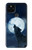 W3693 Grim White Wolf Full Moon Hard Case and Leather Flip Case For Google Pixel 5