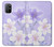 W2361 Purple White Flowers Hard Case and Leather Flip Case For OnePlus 8T