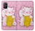 W3025 Pink Maneki Neko Lucky Cat Hard Case and Leather Flip Case For OnePlus 8T