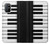 W3078 Black and White Piano Keyboard Hard Case and Leather Flip Case For OnePlus 8T