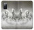 W0933 White Horses Hard Case and Leather Flip Case For Samsung Galaxy S20 FE