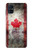 W2490 Canada Maple Leaf Flag Texture Hard Case and Leather Flip Case For Samsung Galaxy M51