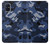 W2959 Navy Blue Camo Camouflage Hard Case and Leather Flip Case For Samsung Galaxy M51