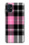 W3091 Pink Plaid Pattern Hard Case and Leather Flip Case For Samsung Galaxy M51