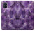 W3713 Purple Quartz Amethyst Graphic Printed Hard Case and Leather Flip Case For Samsung Galaxy M51