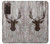 W2505 Reindeer Head Old Wood Texture Graphic Hard Case For Samsung Galaxy Z Fold2 5G