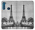 W2350 Old Paris Eiffel Tower Hard Case and Leather Flip Case For Motorola One Fusion+