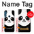 W2662 Cute Panda Cartoon Hard Case and Leather Flip Case For Motorola One Fusion+