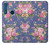 W3265 Vintage Flower Pattern Hard Case and Leather Flip Case For Motorola One Fusion+