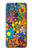 W3281 Colorful Hippie Flowers Pattern Hard Case and Leather Flip Case For Motorola One Fusion+