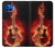 W0415 Fire Guitar Burn Hard Case and Leather Flip Case For Motorola Moto G 5G Plus