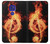 W0493 Music Note Burn Hard Case and Leather Flip Case For Motorola Moto G9 Play