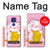 W3025 Pink Maneki Neko Lucky Cat Hard Case and Leather Flip Case For Motorola Moto G9 Play