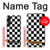 W1611 Black and White Check Chess Board Hard Case and Leather Flip Case For Motorola Edge