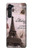 W2211 Paris Postcard Eiffel Tower Hard Case and Leather Flip Case For Motorola Edge