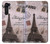 W2211 Paris Postcard Eiffel Tower Hard Case and Leather Flip Case For Motorola Edge