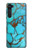 W2685 Aqua Turquoise Gemstone Graphic Printed Hard Case and Leather Flip Case For Motorola Edge