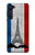 W2859 Vintage France Flag Eiffel Tower Hard Case and Leather Flip Case For Motorola Edge