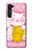 W3025 Pink Maneki Neko Lucky Cat Hard Case and Leather Flip Case For Motorola Edge