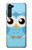 W3029 Cute Blue Owl Hard Case and Leather Flip Case For Motorola Edge