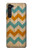 W3033 Vintage Wood Chevron Graphic Printed Hard Case and Leather Flip Case For Motorola Edge