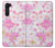 W3036 Pink Sweet Flower Flora Hard Case and Leather Flip Case For Motorola Edge