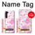 W3036 Pink Sweet Flower Flora Hard Case and Leather Flip Case For Motorola Edge