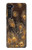 W3691 Gold Peacock Feather Hard Case and Leather Flip Case For Motorola Edge