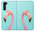 W3708 Pink Flamingo Hard Case and Leather Flip Case For Motorola Edge