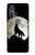 W1981 Wolf Howling at The Moon Hard Case and Leather Flip Case For Motorola Edge+