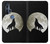 W1981 Wolf Howling at The Moon Hard Case and Leather Flip Case For Motorola Edge+