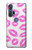 W2214 Pink Lips Kisses Hard Case and Leather Flip Case For Motorola Edge+