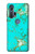 W2377 Turquoise Gemstone Texture Graphic Printed Hard Case and Leather Flip Case For Motorola Edge+