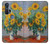 W2937 Claude Monet Bouquet of Sunflowers Hard Case and Leather Flip Case For Motorola Edge+