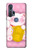 W3025 Pink Maneki Neko Lucky Cat Hard Case and Leather Flip Case For Motorola Edge+