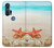 W3212 Sea Shells Starfish Beach Hard Case and Leather Flip Case For Motorola Edge+