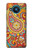 W3402 Floral Paisley Pattern Seamless Hard Case and Leather Flip Case For Nokia 8.3 5G