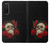 W3753 Dark Gothic Goth Skull Roses Hard Case and Leather Flip Case For Sony Xperia 5 II