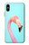 W3708 Pink Flamingo Hard Case and Leather Flip Case For iPhone X, iPhone XS