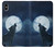 W3693 Grim White Wolf Full Moon Hard Case and Leather Flip Case For iPhone XS Max