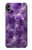 W3713 Purple Quartz Amethyst Graphic Printed Hard Case and Leather Flip Case For iPhone XS Max