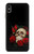 W3753 Dark Gothic Goth Skull Roses Hard Case and Leather Flip Case For iPhone XS Max