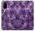 W3713 Purple Quartz Amethyst Graphic Printed Hard Case and Leather Flip Case For Samsung Galaxy S20